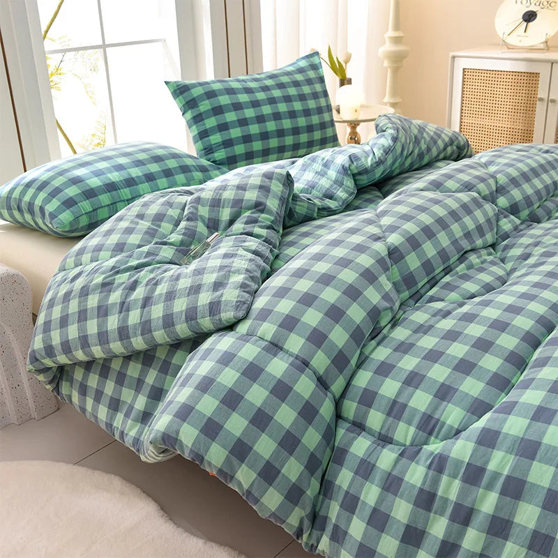 Thick Warm Flannel Fleece Comforter – Winter Bedding Quilt for Cold Nights