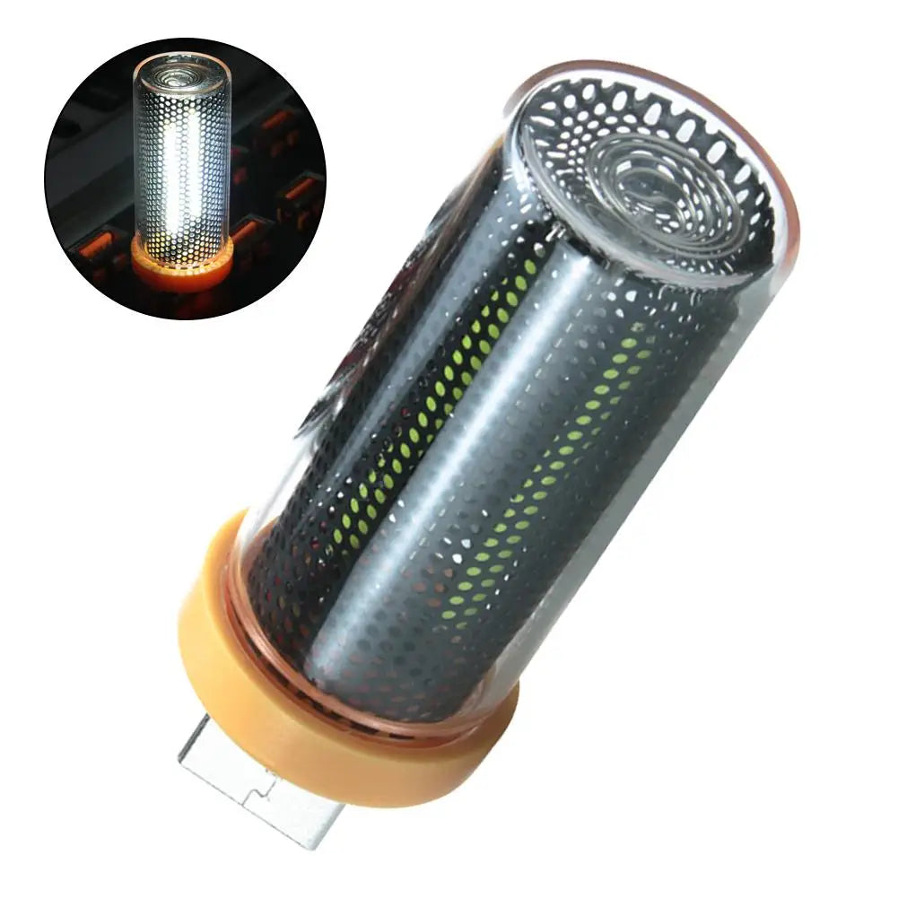 Retro USB LED Filament Night Light - Warm Yellow Flame Ambient Bulb for Car, Bedroom & Home Decor