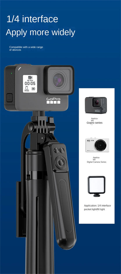 COOL DIER Smartphone Tripod – Bluetooth Shutter Selfie Stick Stand with Wireless Phone Holder