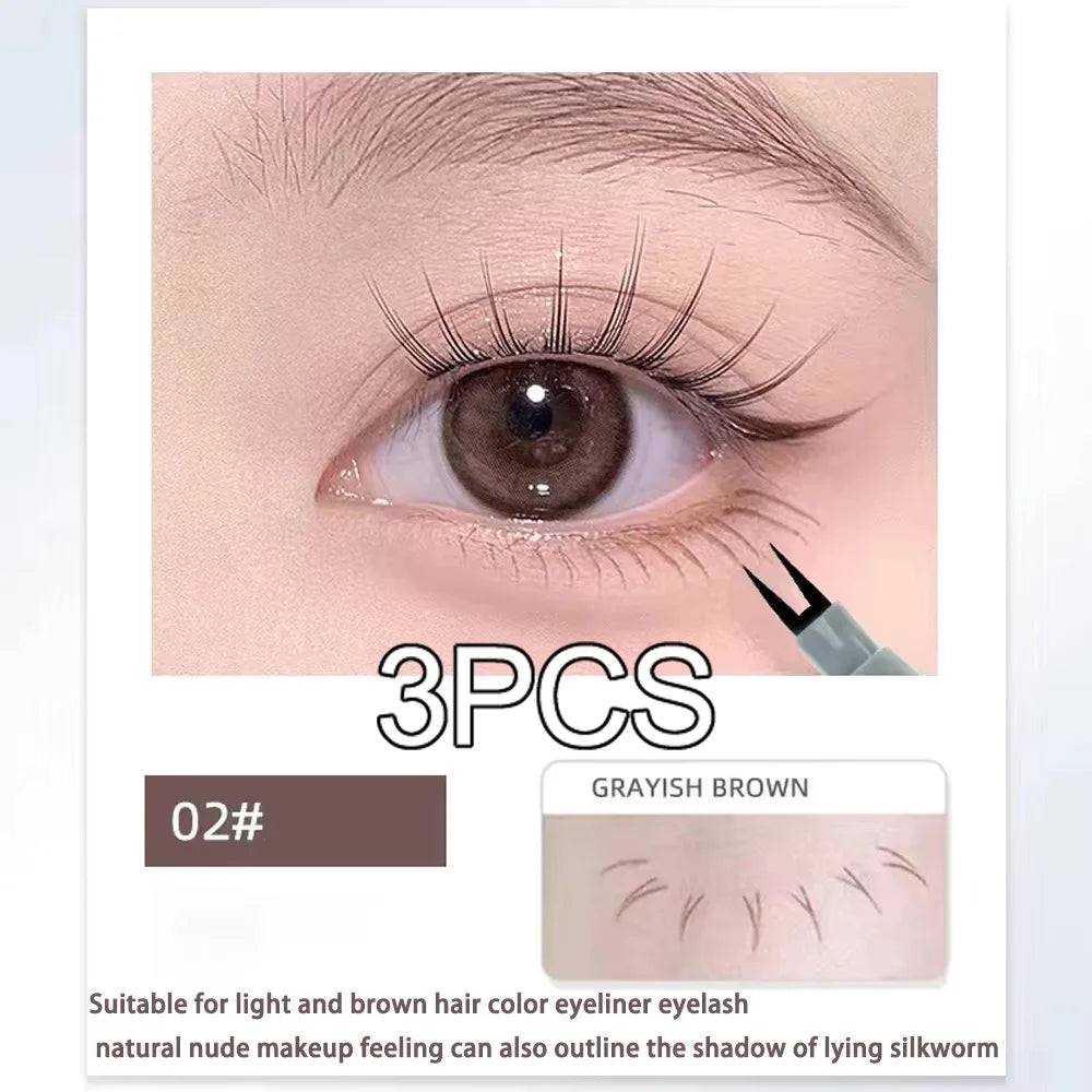 Double-Claw Liquid Eyeliner — Ultra-Thin, Waterproof, Non-Smudge & Sweat-Proof Lower Lash Pen