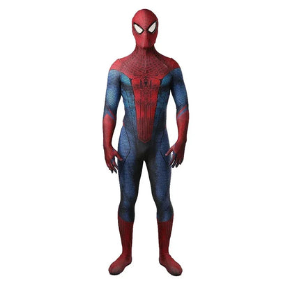 Men's Spider Superhero Halloween Costume - 3D Printed Cosplay Jumpsuit with Mask and Headpiece