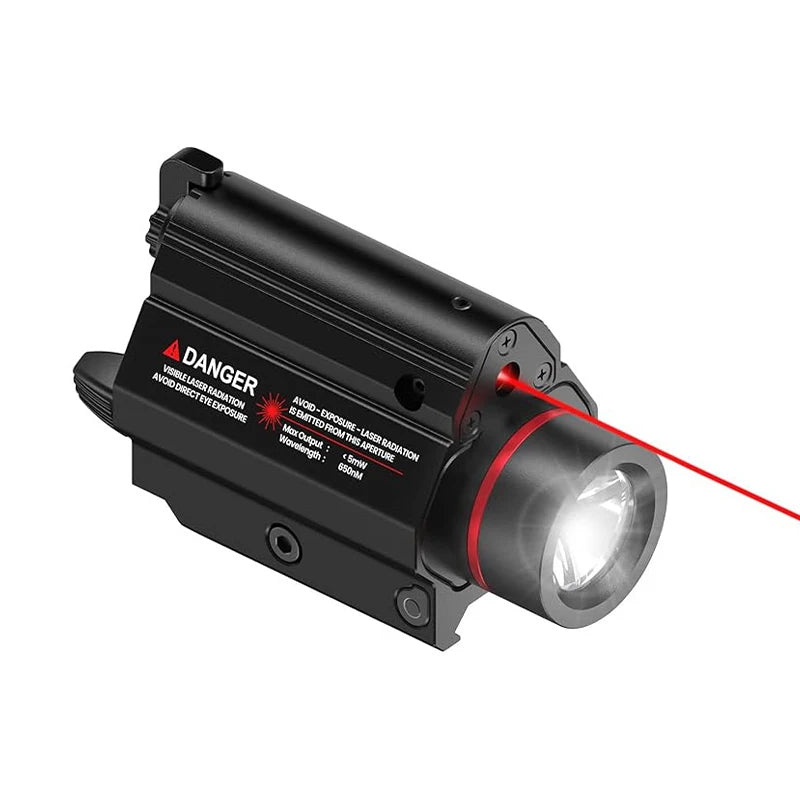 Feyachi Green/Red Laser Light Combo — 1000 Lumen LED Weapon Flashlight with Picatinny Rail Mount for Pistol & Rifle, Rechargeable