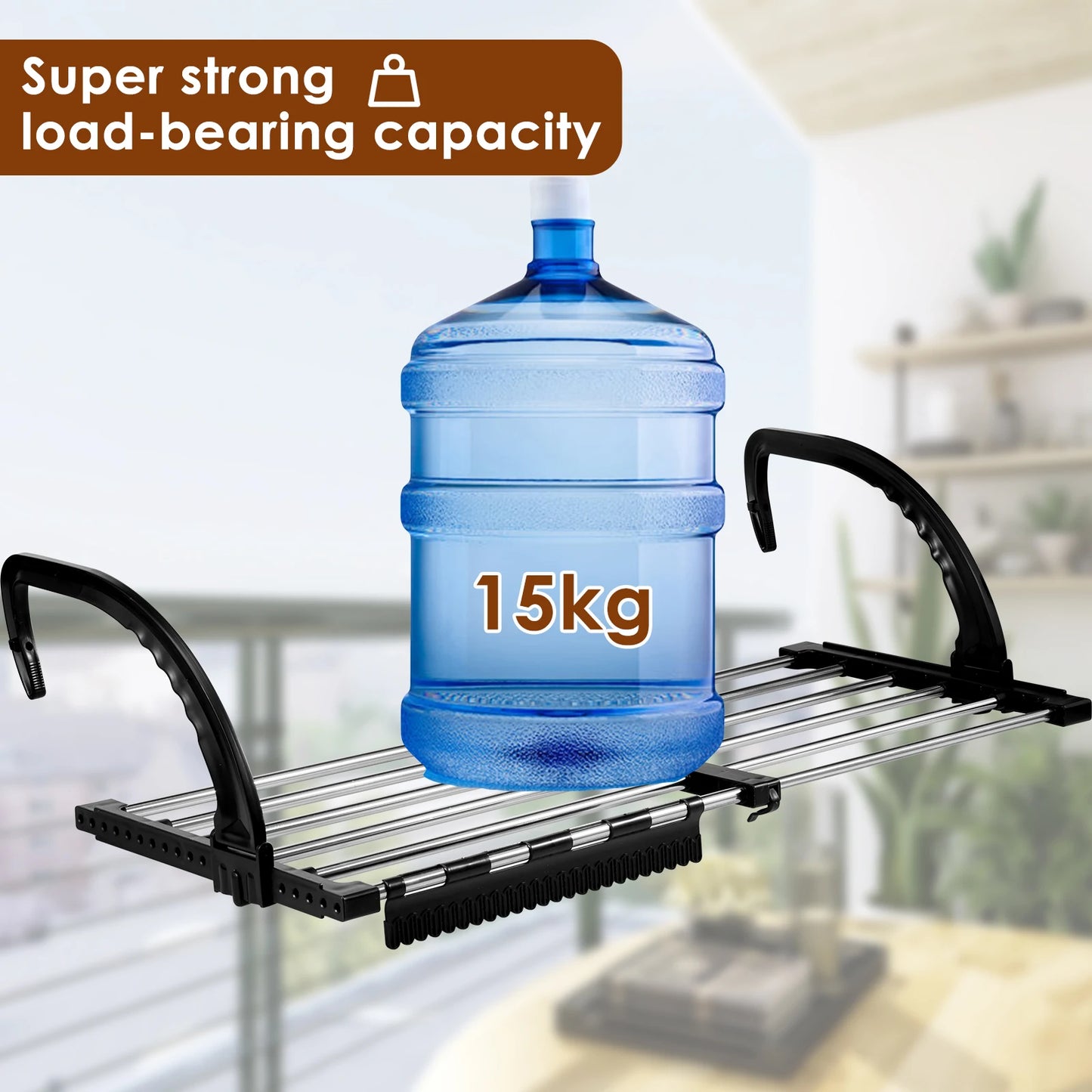Foldable Radiator Drying Rack - Extendable Stainless Steel Clothes Hanger 42-72cm for Shoes, Towels & Balcony Drying