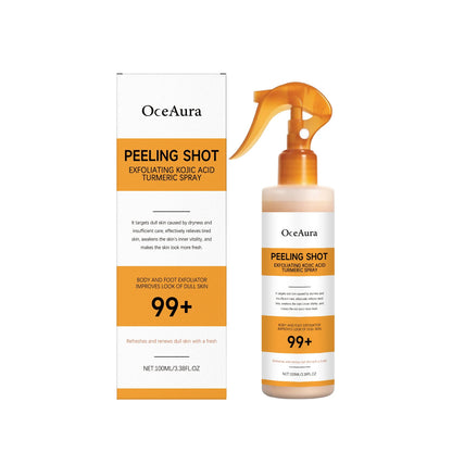 Kojic Acid Turmeric Spray & Serum - Exfoliating Hydrating Skin Care Treatment for Smooth, Nourished Skin