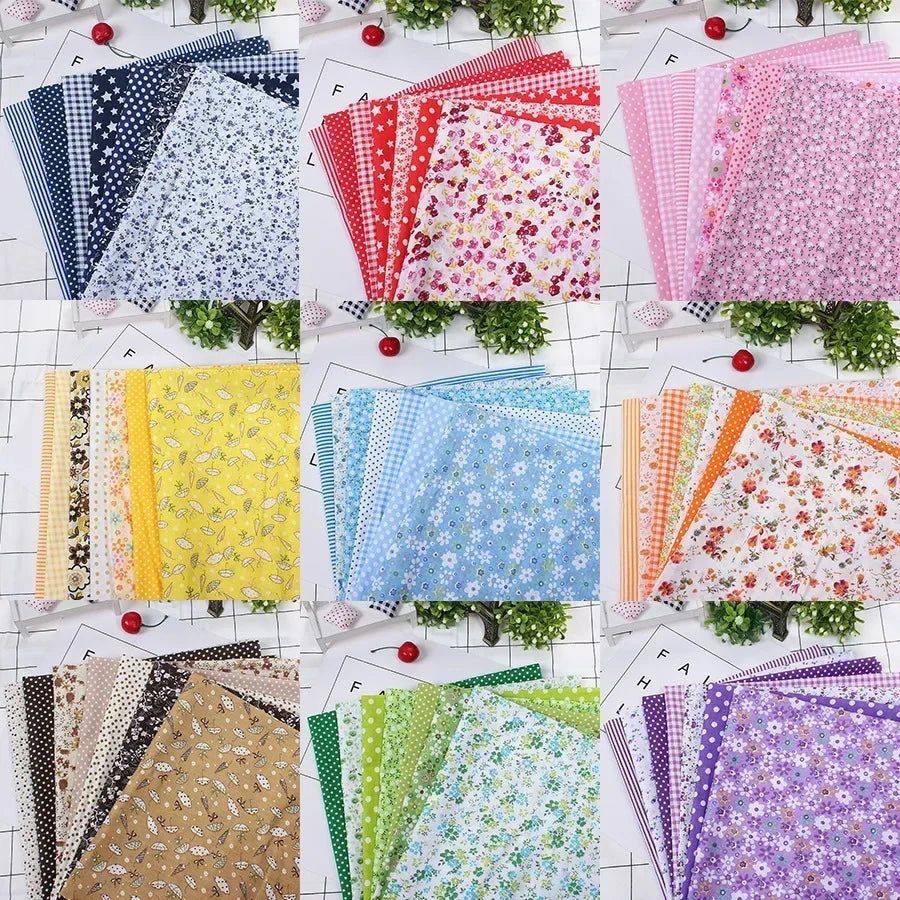 Printed Cotton Fabric Squares 25×25cm — Sewing, Quilting, Patchwork & DIY Handmade Craft Material