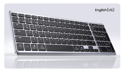 UGREEN Wireless Bluetooth 5.0 & 2.4G Keyboard – 99 Keycaps Russian/Korean/English, USB-C Rechargeable for MacBook, iPad, PC & Tablet