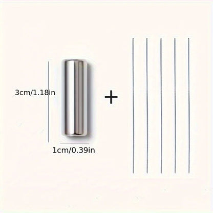 6 Pcs Cat Eye Nail Magnet Set - Flexible Iron Wire for Heart & Ingot Shapes, Nail Art Accessories Tools