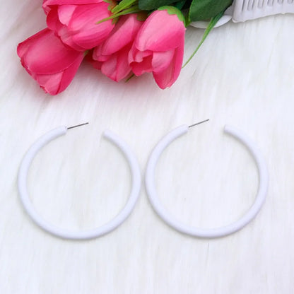 Women’s Funny Acrylic Circular Earrings – Round Ear Jewelry, Popular Fashion Accessory Gift