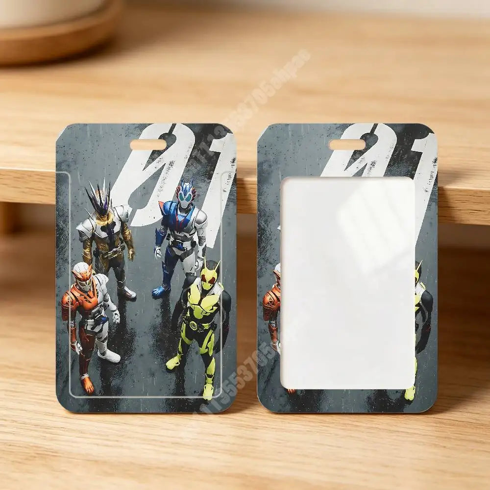 K-Kamen Masked Rider-S Card Holder - Clear Transparent ID, Employee & Visitor Badge Case