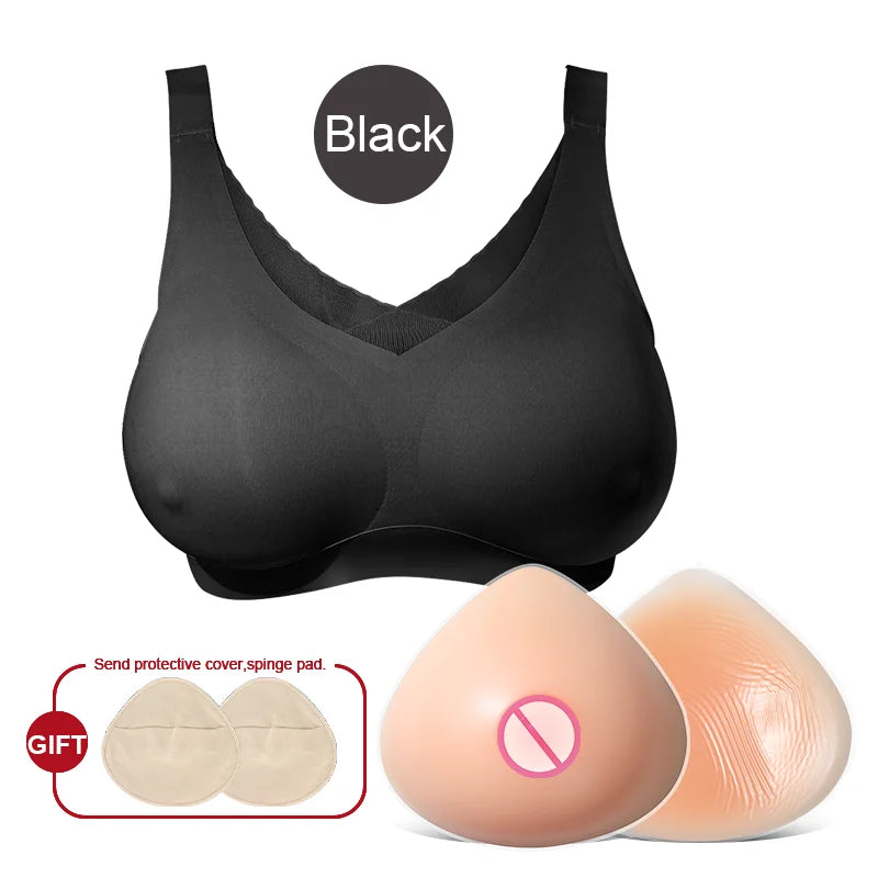 LERVANLA Silicone Fake Chest Pads – Small to Super Large Female Breast Enhancer for Underwear & Display