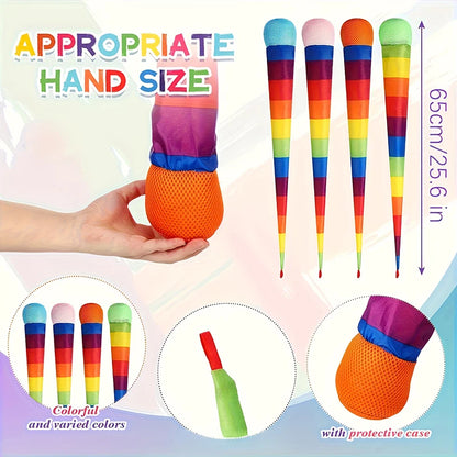 Rainbow Comet Ball - Soft Tail Indoor & Outdoor Throwing and Coordination Training Toy