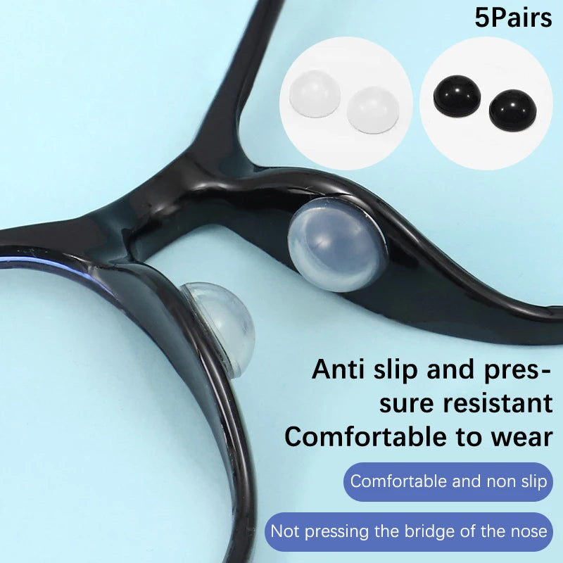 Anti-Slip Silicone Eyeglass Nose Pads – Invisible Self-Adhesive Air Cushion Nose Holders for Glasses Comfort & Fit Support