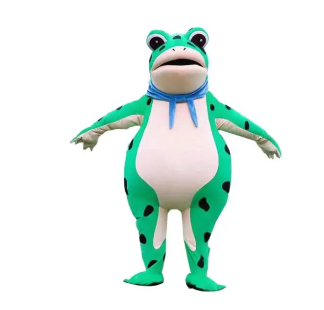 Adult Plush Green Frog Mascot Costume – Cute Cartoon Fancy Dress for Halloween & Christmas