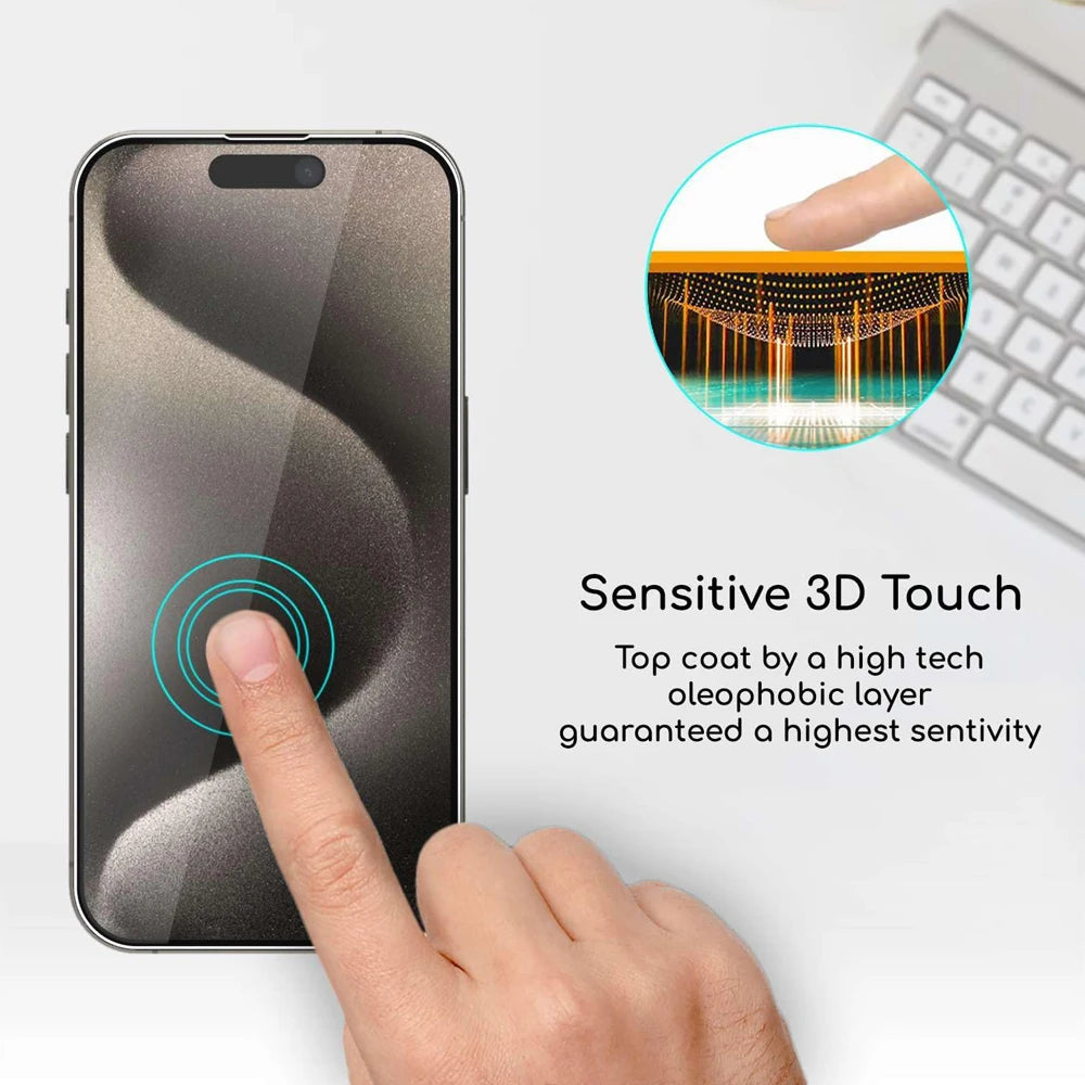 Clear Tempered Glass Screen Protector for iPhone 17, 16, 15 Pro Max, 14, 13, 12, 11 & iPhone 13 Mini 16 Plus