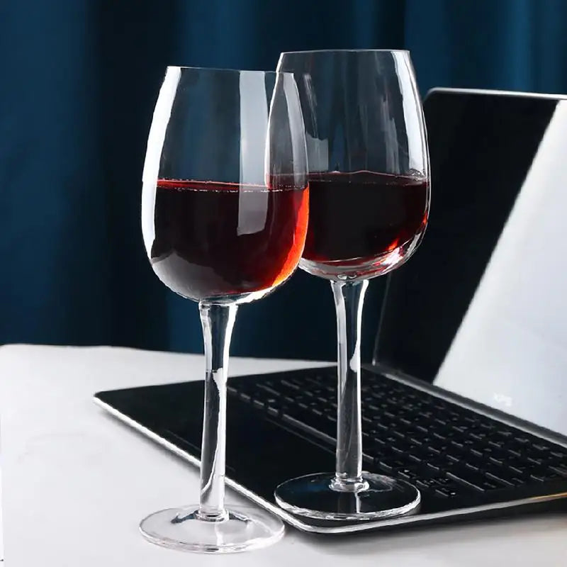 Crystal Glass Cups 140ml - Portable Vintage Long Stem Wine & Champagne Glasses