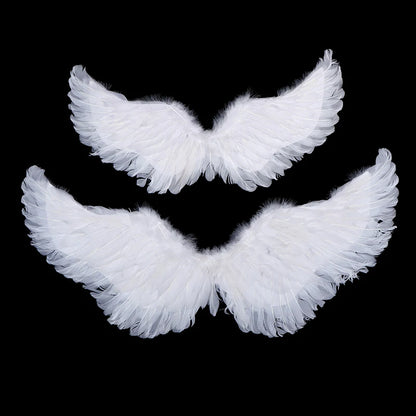 White Angel Feather Wings, Halo, and Magic Wand Set – Kids and Adult Costume Accessories for Cosplay, Weddings, Halloween, Christmas, and Parties