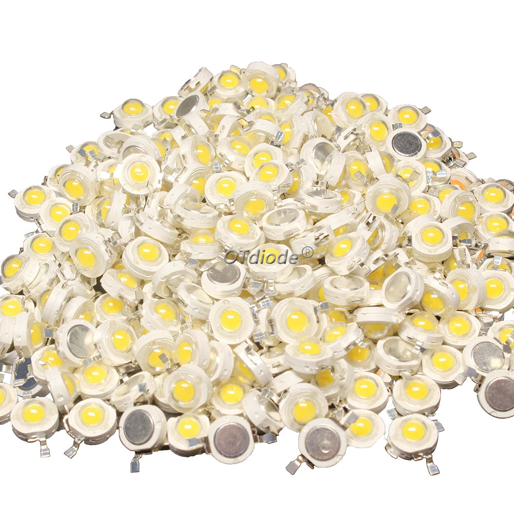 High-Power LED Chip Beads - 1W/3W 30/45mil SMD LEDs in White, Red, Blue, Green & Yellow for Grow Lights