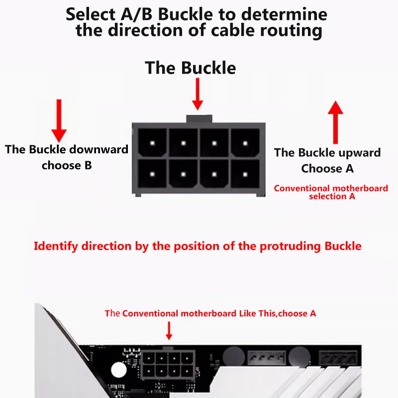 AIJS 8-Pin ARGB CPU Power Extension Cable – One-Line Computer Connection Extension Cord