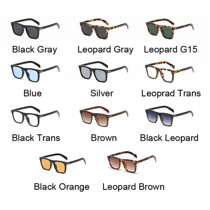 Vintage Square Sunglasses for Men – Classic Retro Gradient Designer Shades