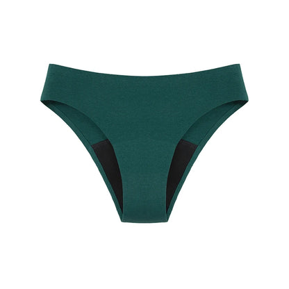 Seamless Cotton Menstrual Panties – 4-Layer Leakproof Fast-Absorption Period Underwear for Teens, Mid-Rise Incontinence Macaron Undies
