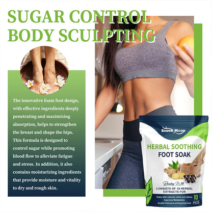 1-10 Bags Foot Bath Gel – Natural Herbal Foot Soak Beads for Detox, Dehumidification, Fatigue Relief & Leg Vein Repair