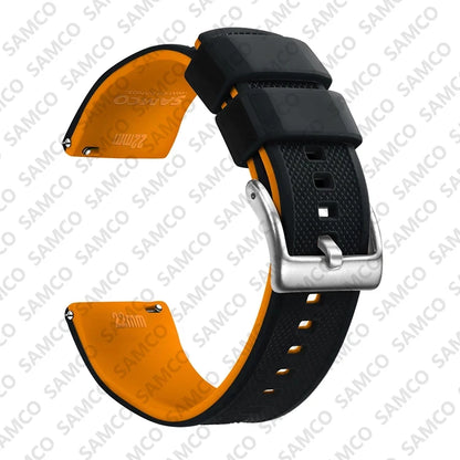 Quick-Release Silicone Watch Band - 18mm, 20mm and 22mm Rubber Replacement Strap for Huawei, Samsung Galaxy and Garmin Watches