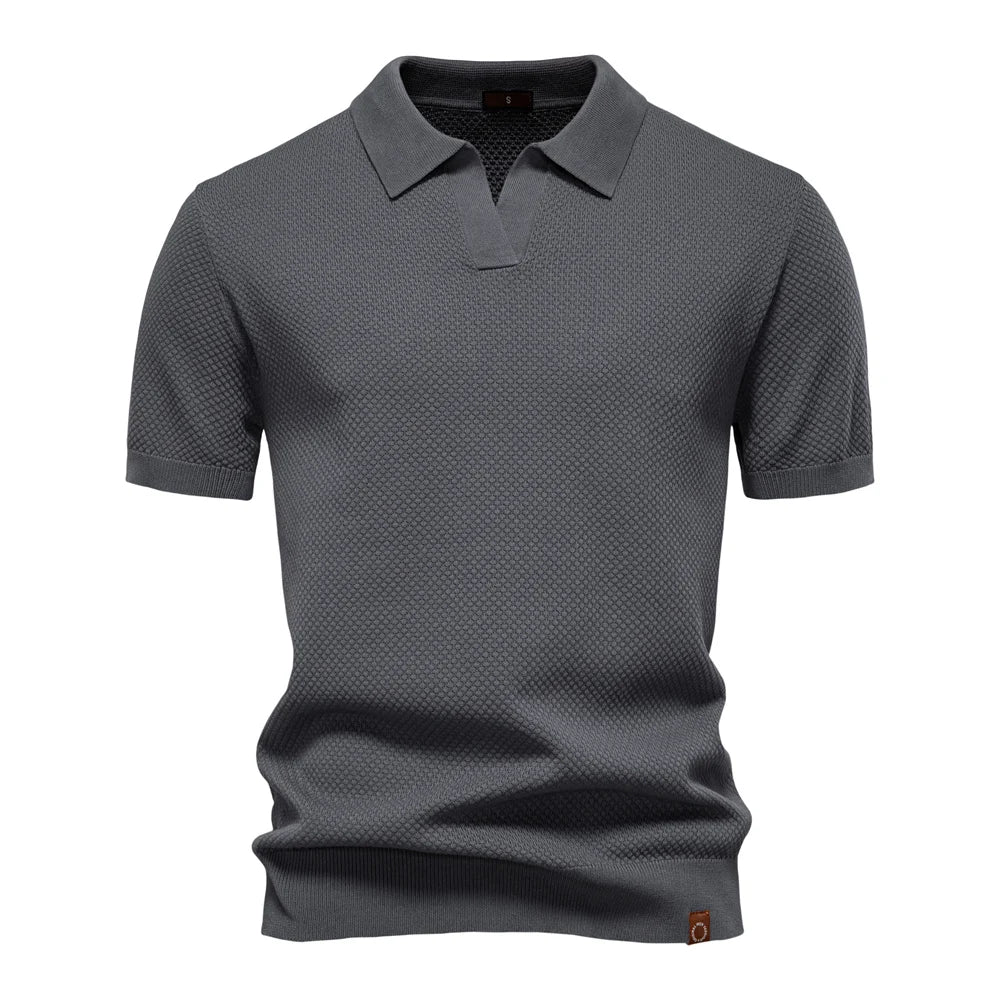 Men's Premium Golf Polo Shirt - 2025 Summer Solid Color Breathable Casual Collared Polo