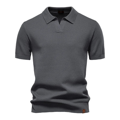 Men's Premium Golf Polo Shirt - 2025 Summer Solid Color Breathable Casual Collared Polo