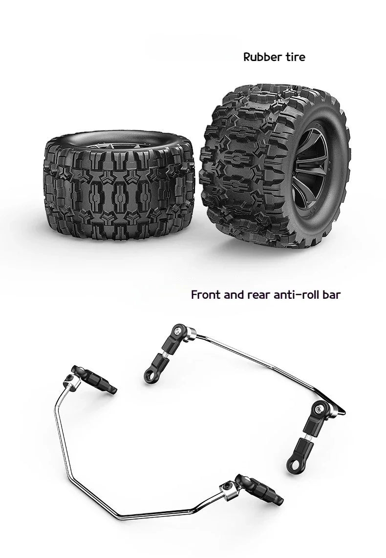 MJX 10208 Small Monster 1/10 Hypergo – 2.4G Brushless High-Speed RC Off-Road Vehicle for Adults, Professional Remote Control Car