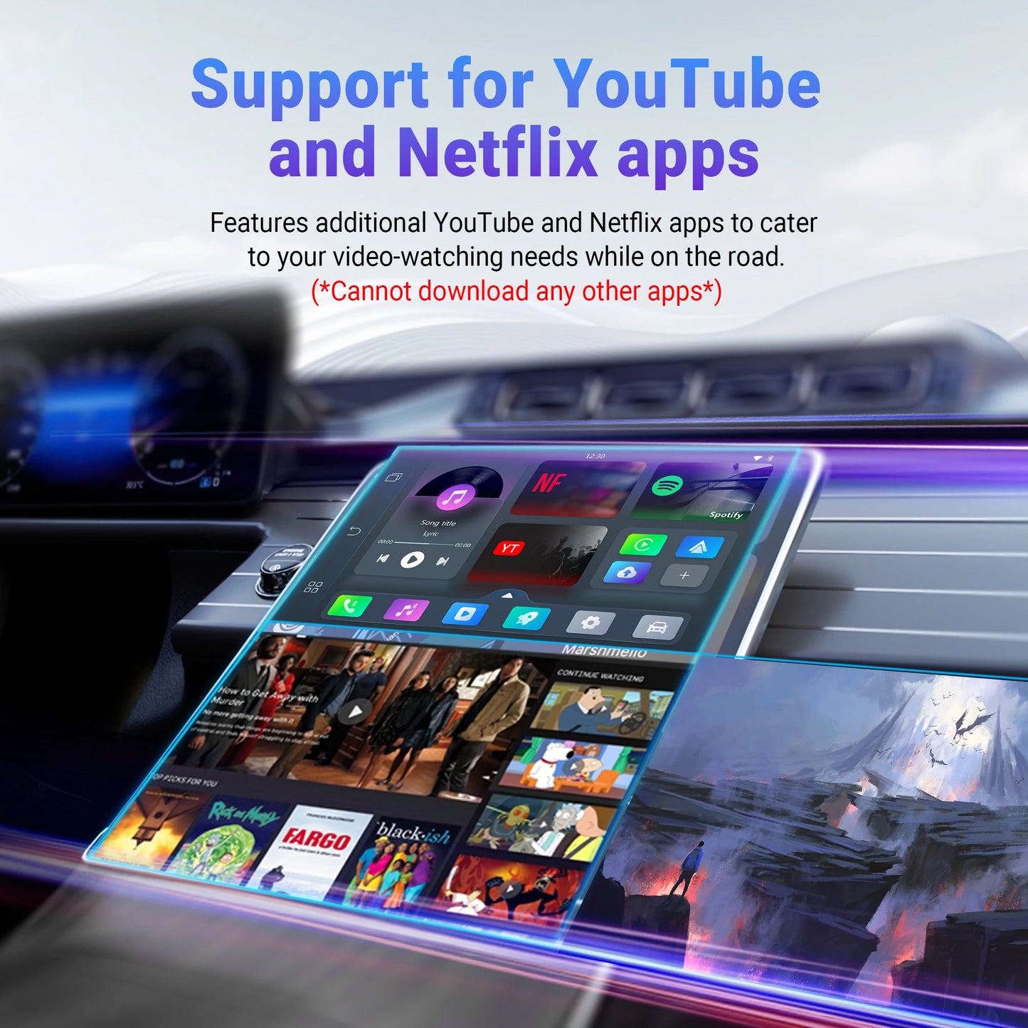 OTTOCAST Play2Video Pro – Wireless CarPlay & Android Auto Adapter for YouTube, Netflix, IPTV Car Accessories for Kia & Toyota