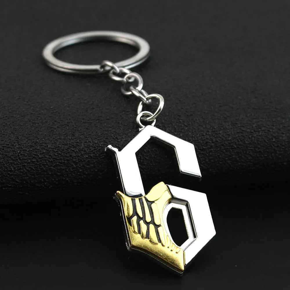 Grimmjow Jaegerjaquez Anime Keychain Necklace - 6th Blade Logo Cosplay Jewelry Fan Collectible Gift
