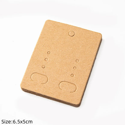 50pcs Earring Display Cards — Cardboard Jewelry Holder for DIY, Small Business, Organizer & Packaging Supplies