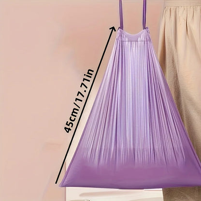 Purple Drawstring Trash Bags 100-Pack – Thick Leak-Proof Disposable Garbage Bags for Kitchen Bathroom Home Use Bin Liners
