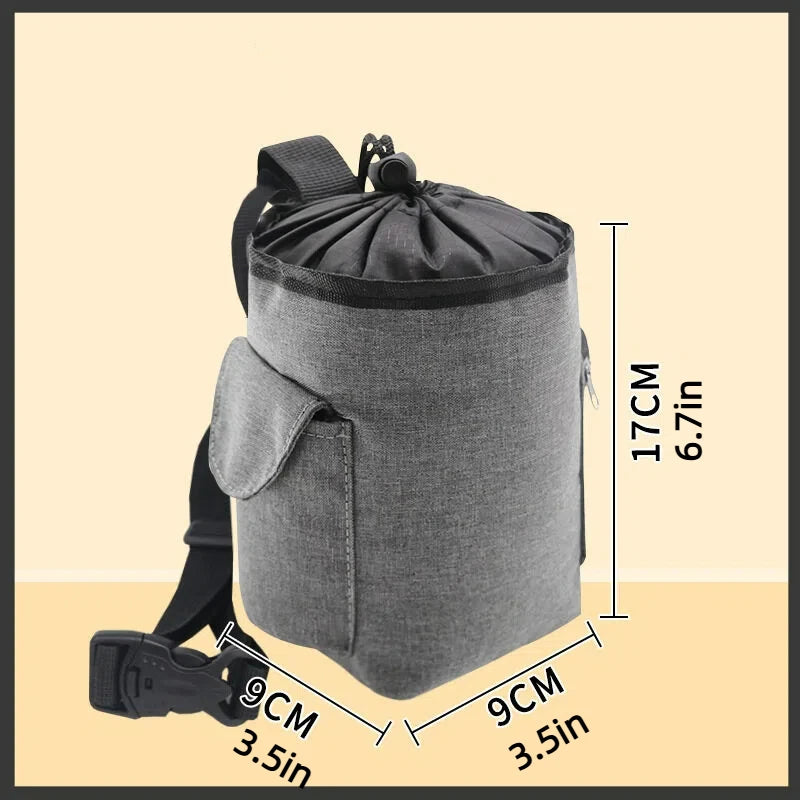 Adjustable Drawstring Chalk Bag - Climbing & Weightlifting Magnesium Powder Pouch with Outdoor Storage Waist Bag