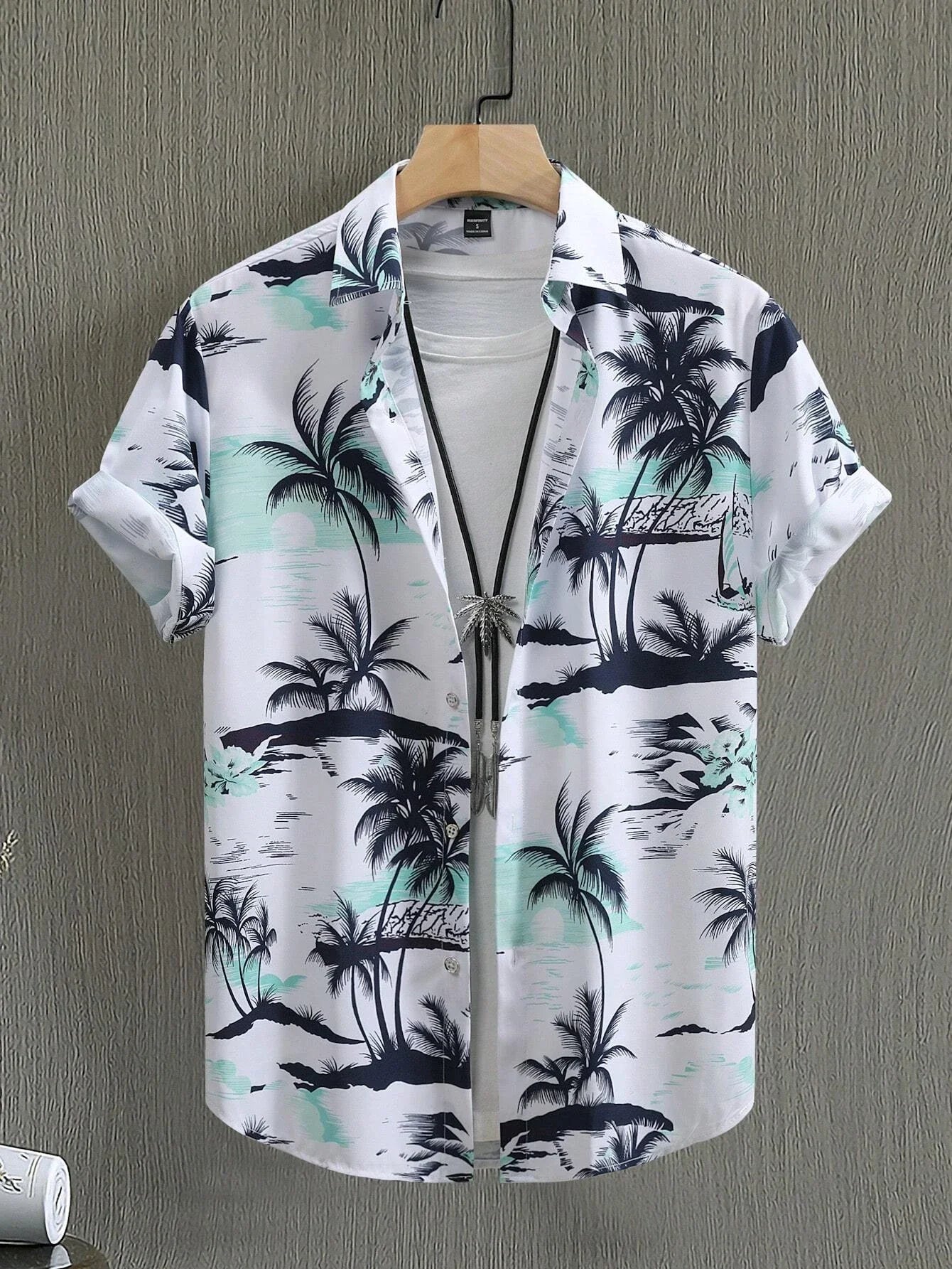 Men’s Hawaiian Print Shirt - Casual Slim Fit Beach Shirt with Vintage Oversized Style