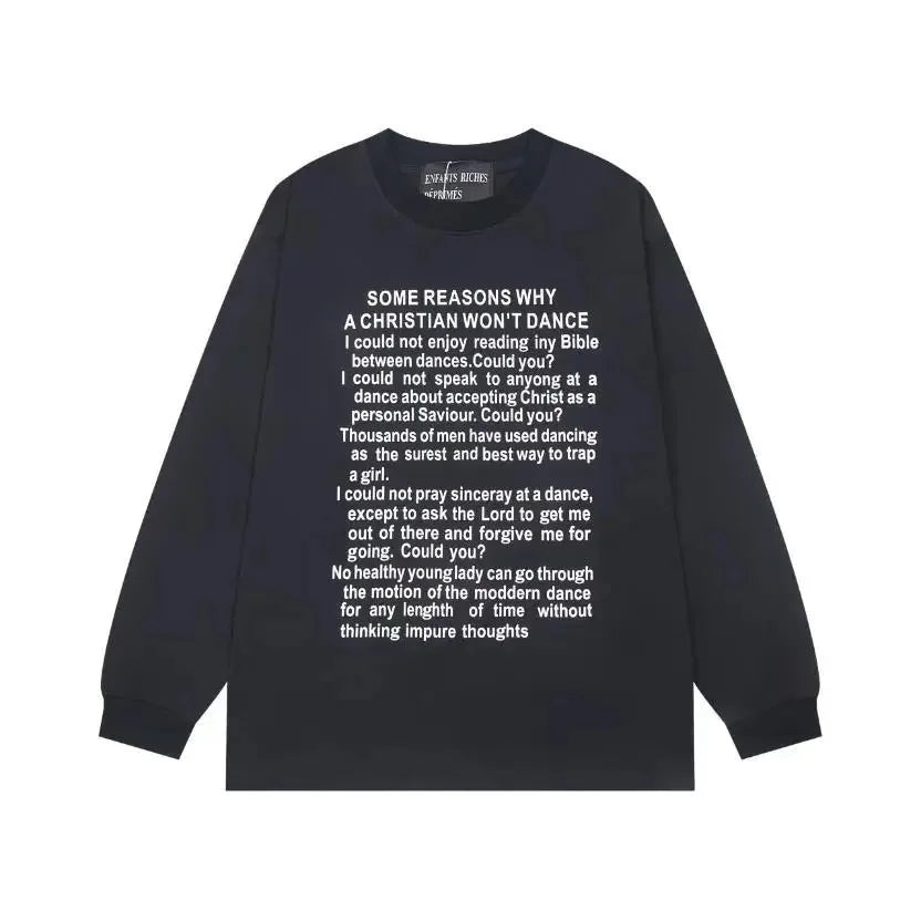 Washed Casual Hoodie Sweatshirt — Unisex Loose-Fit Street Style Crew Neck with Lip Print Letter Design, Vintage Comfortable Top