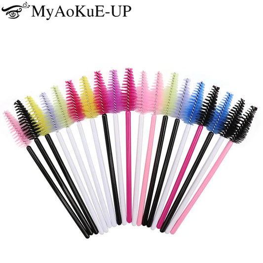 25pcs Eyelash Extension Brush Set - Mascara Wands, Micro Applicators & Spoolie Makeup Tools
