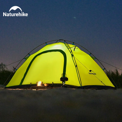 Naturehike 2024 New Camping Tent – Ultralight 2-Person Outdoor Tent, Large Space, Mosquito-Repellent, Quick Set for Beach & Hiking
