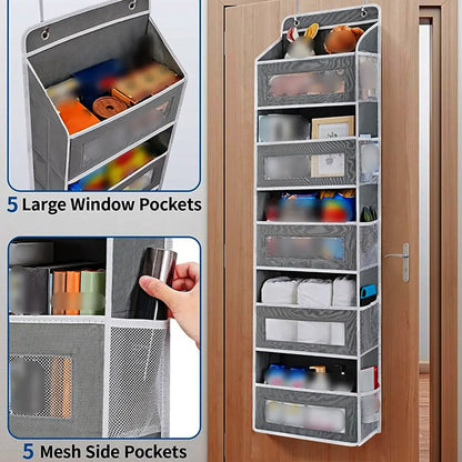 5-Layer Door Hanging Storage Organizer - Wall Mounted Space Saver for Camping, Bedroom & Closet Use