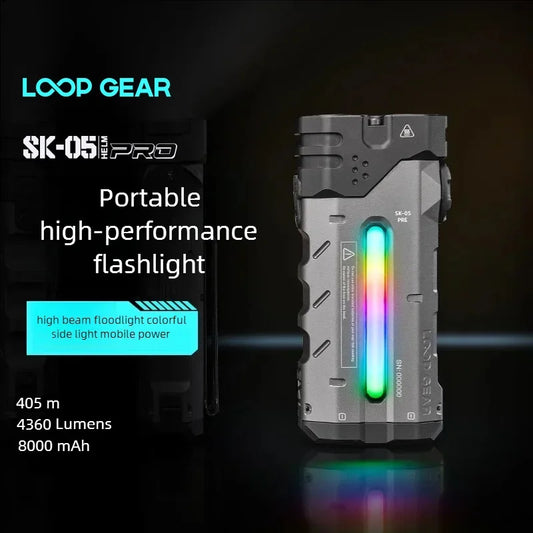 Original Outdoor Multifunctional LED Flashlight – 4360LMS Long-Range Strong Light with Ultra-Long Battery Life, Rechargeable for Camping