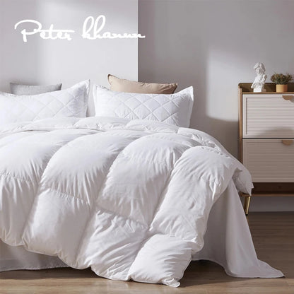 Peter Khanun Winter Duvet Comforter – Thick, Washable Microfiber Bedding with Corner Tabs, Small, Queen & King Size