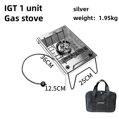 IGT Camping Gas Stove – 8000W High Power Flat Burner for Outdoor Kitchen & Camping Gear