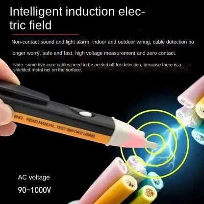 Non-Contact AC Voltage Tester Pen - 90–1000V Electrical Outlet Detector with LED Sensor