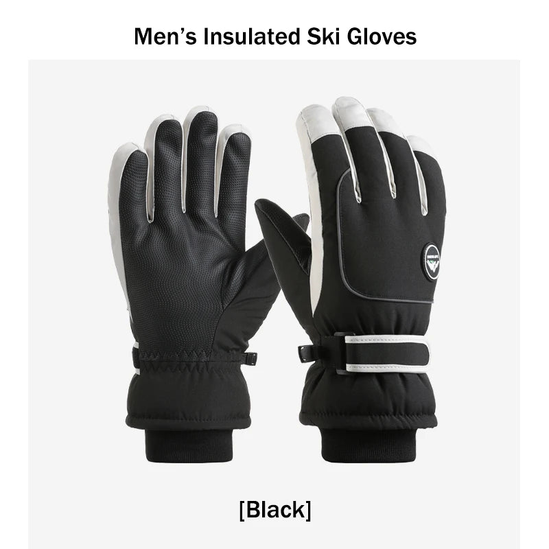 Men’s Waterproof Winter Ski Gloves – Thermal Touchscreen Cold Weather Gloves for Skiing, Cycling & Outdoor Sports