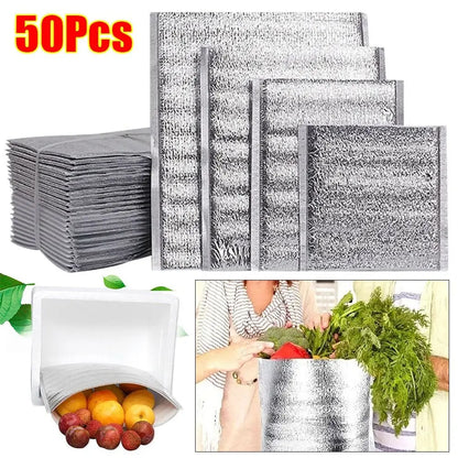 Aluminum Foil Insulated Cooler Bag – Folding Thermal Food & Drink Carrier for Picnic, Delivery & Portable Storage