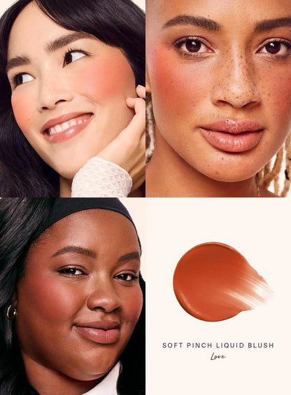 Rare Beauty Soft Pinch Liquid Blush – Long-Lasting Silky Smooth Buildable Flush Makeup, Seamless Matte Dewy Finish Cheek Color