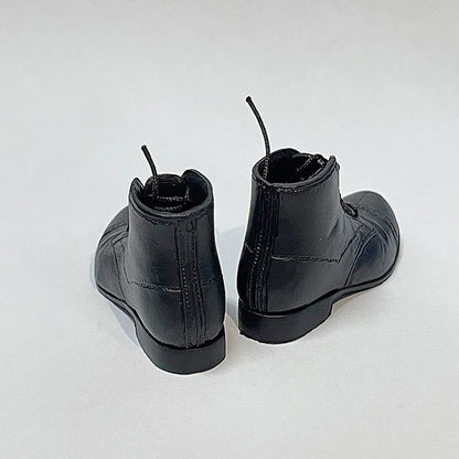 1/6 Scale Male Lace-Up Rubber Boots — Solid Soldier Shoes for 12'' Action Figures with Detachable Feet Dolls