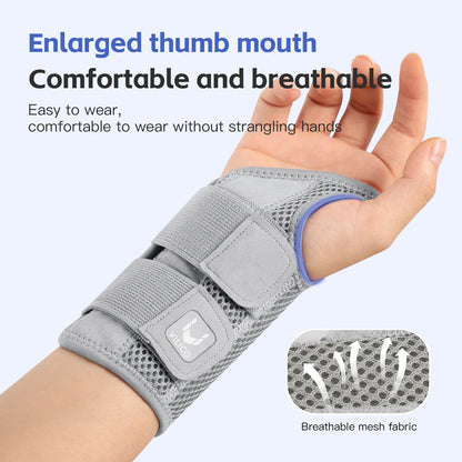 Wrist Brace for Carpal Tunnel — Hand Support with Splints for Arthritis, Tendonitis, Sprains, and Wrist Pain