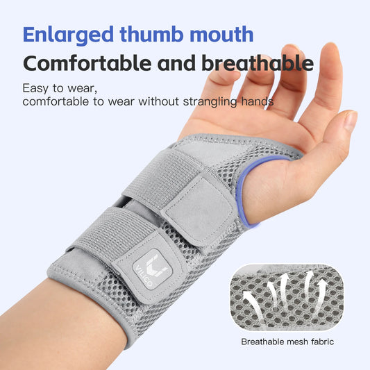 Wrist Brace for Carpal Tunnel — Hand Support with Splints for Arthritis, Tendonitis, Sprains, and Wrist Pain