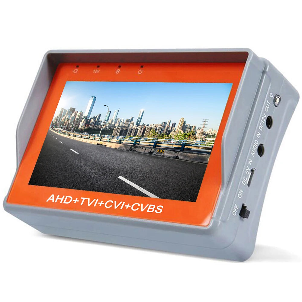 8MP CCTV Tester – 5-Inch Camera Monitor for AHD/CVI/TVI, 4K CVBS Analog, HDMI & VGA Input Mini CCTV Monitor